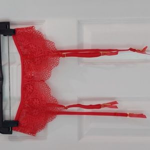 Coral Pink Garter Belt